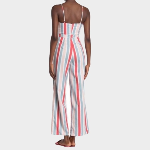 Romeo & Juliet Couture Wide Leg Stripe Jumpsuit - Picture 2 of 10